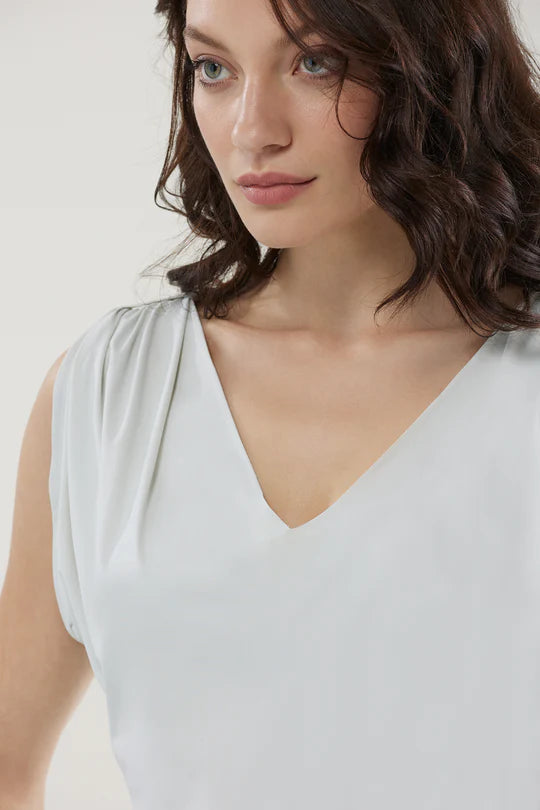 Shirt oxford sleeveless wom - 09 BIANCO